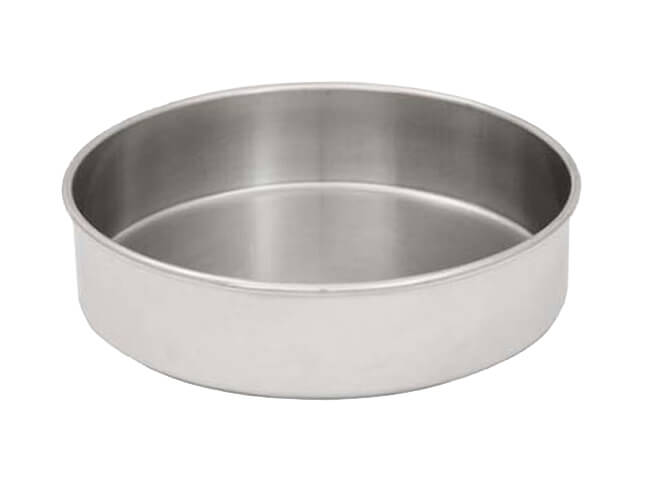 Bandeja para tamiz de 8" de acero inoxidable, altura completa Gilson V8SFXPN