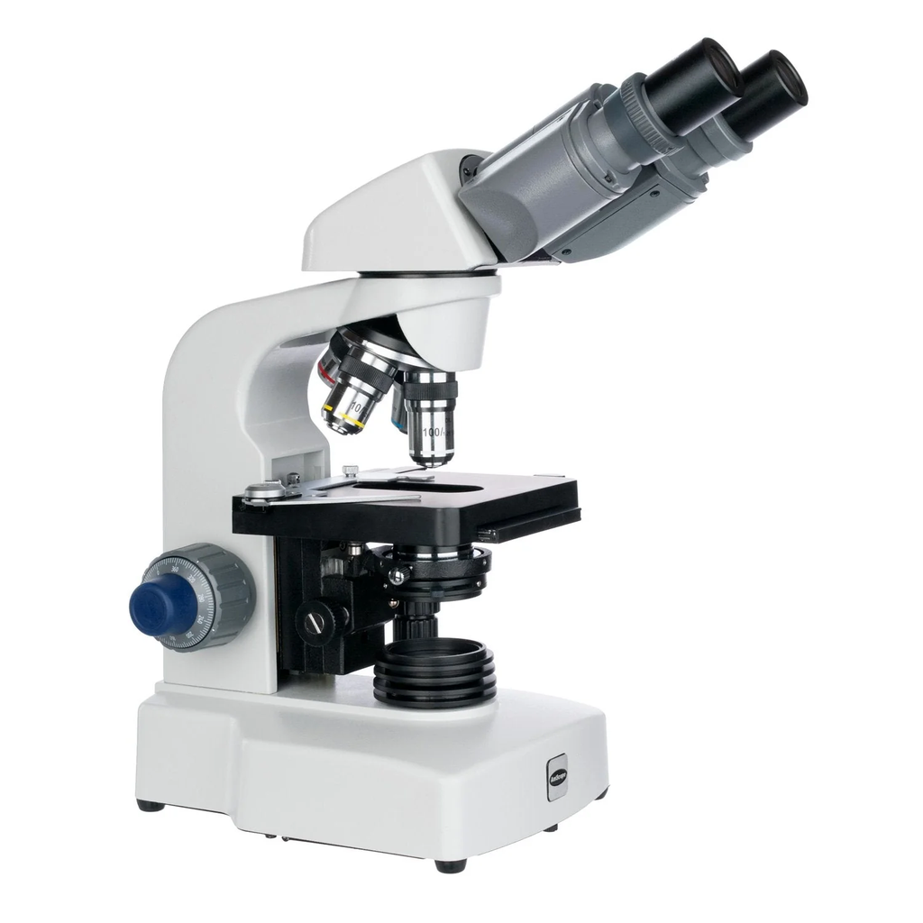 Microscopio binocular compuesto LED biológico con aumentos de 40X a 1600X AmScope B450A