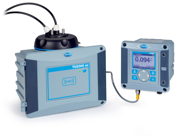 Imprimir Turbidímetro láser de rango bajo TU5300 sc con sensor de caudal, marca HACH 2979455
