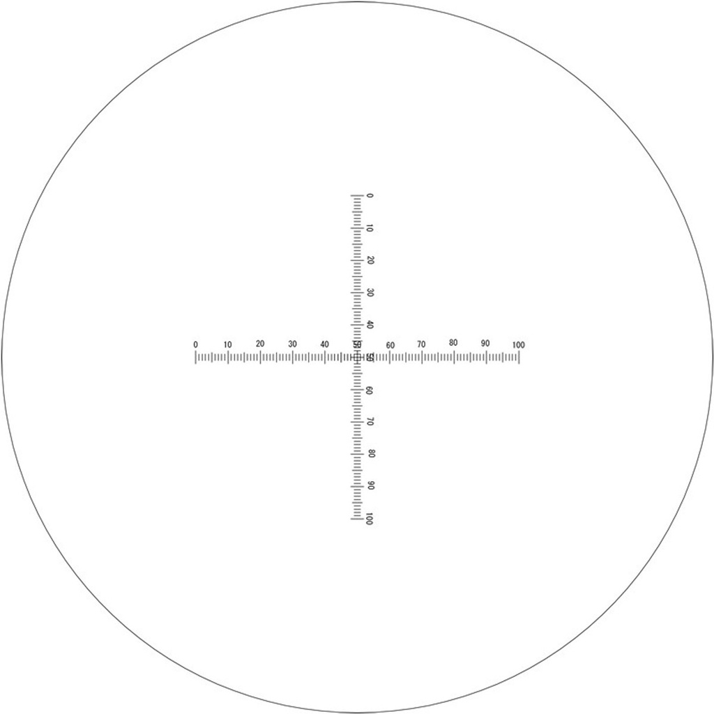 Retícula micrométrica, 10 mm en 100 partes, escala cruzada XY Labomed 9120010-801