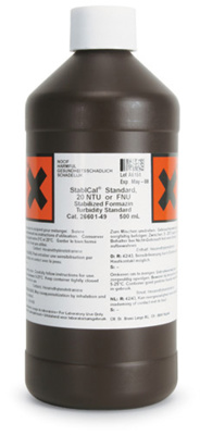 Estándares de turbidez StablCal 200 NTU, 500 ml, Hach 2660449