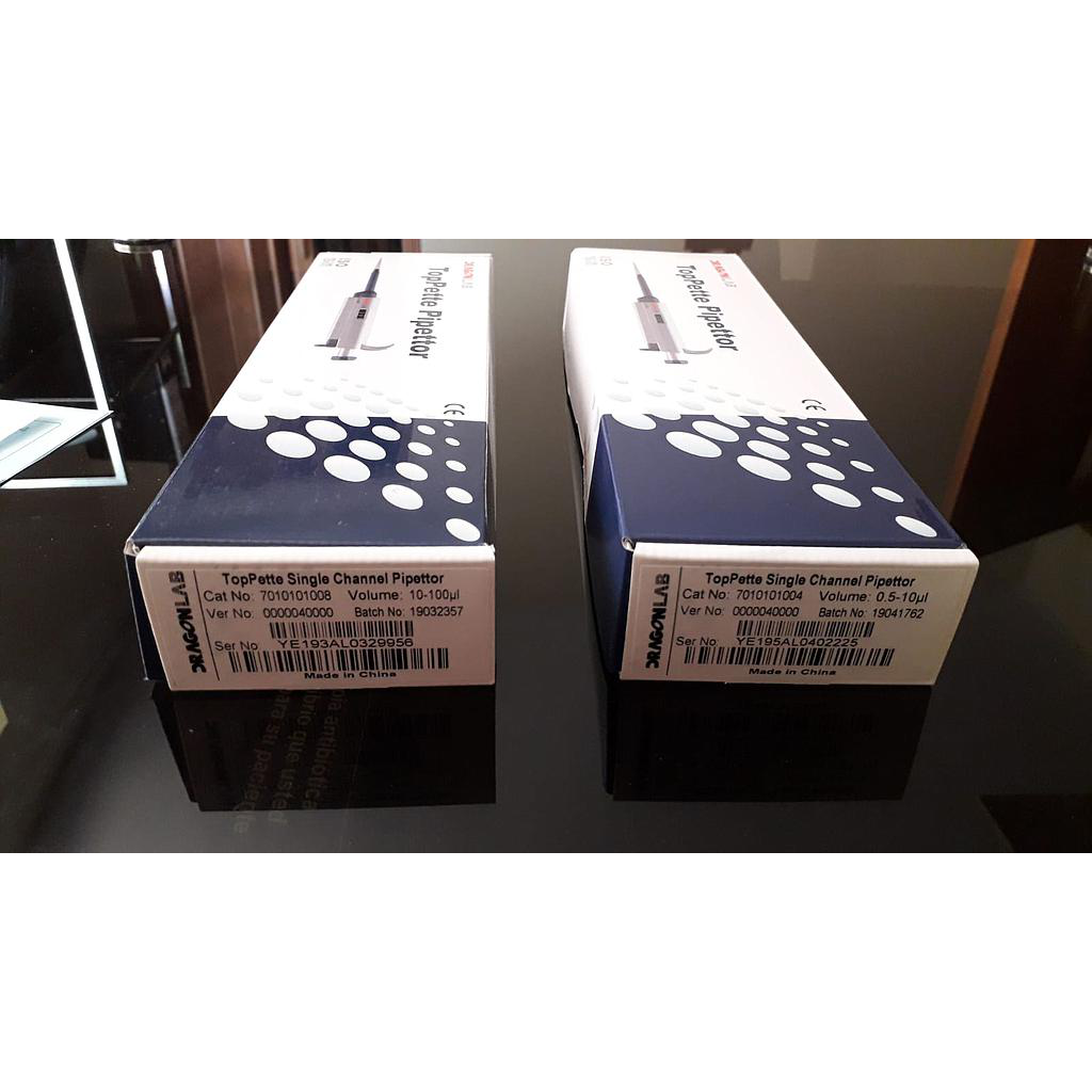 Micropipeta volúmen variable de 5 - 50ul marca DragonLab